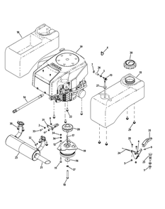 Engine Accessories Diagram and Parts List for Z-FORCE44 17AE3AGF-17AE3AGF010 Cub Cadet Lawn Tractor